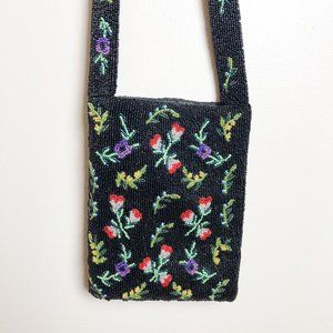 Christina Full Beaded Floral Crossbody Bag